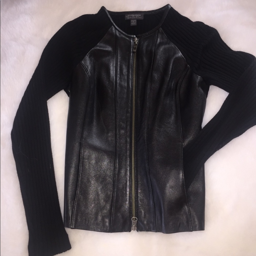 Leather/Wool sweater